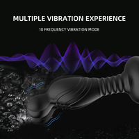 Erwachsenen-Masturbator mit 10 Vibrationsstufen, Kabelloser Fernbedienung, Magnetischer Aufladung und Wasserdichtem Anal-Stimulator