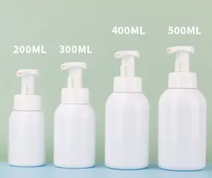 Bottiglie di crema per pompa in schiuma per animali domestici in plastica bianca diretta da 200ml 300ml 400ml 500ml per Shampoo per crema per il corpo pulito