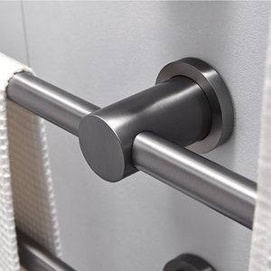<span class=keywords><strong>Scaldasalviette</strong></span> Elettrico <span class=keywords><strong>Nero</strong></span> Opaco da 70 cm con 4 Barre Rotonde, in Acciaio Inox 304, Controllo Intelligente, Installazione Nascosta - Product Image 4