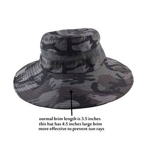Nuevo Sombrero Táctico Boonie para Hombre, Gorra de Pesca con Camuflaje, Protección Solar con Correa Ajustable para la Barbilla - Product Image 3