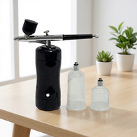 Kit de Aerógrafo Inalámbrico Negro con Certificación CE, 900mAh, Carga USB, para Maquillaje, Decoración de Pasteles, Arte de Uñas, Tatuajes, Pintura de Modelos