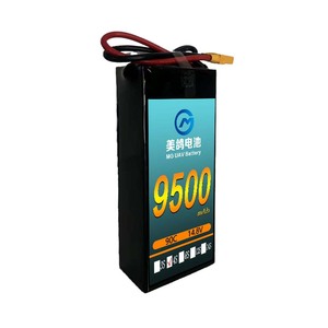 Batería Recargable de Polímero de Litio 2S 3S 4S 5S 6S, 9500 mAh, 14.8V, 90C, Batería para Dron, 9500 mAh, 4S, 90C, Alta Tasa de Descarga - Product Image 3