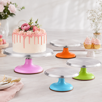 Kuchen-Drehteller für Kuchenformen und Backzubehör 360° °   Drehbarer Aluminium-Kuchenständer mit Stabiler Rutschfester Basis