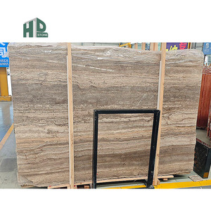 <span class=keywords><strong>Travertin</strong></span> Poli Grand Format Flexible pour Décoration Murale Extérieure, Matériau de Construction en Porcelaine Linéaire Effet <span class=keywords><strong>Travertin</strong></span> Argenté - Product Image 5