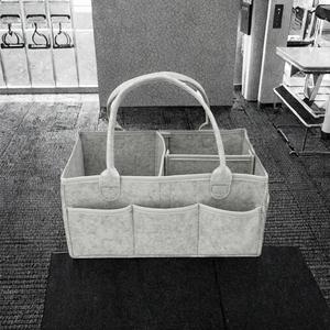 Organisateur de couches pour bébé en feutre durable, grande capacité, design léger, doublure en toile – Rangement pour couches pour nouveau-né, chambre de bébé et voiture - Product Image 3