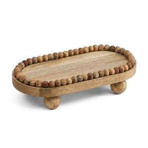 Emerald River Wood & <b>Resin</b> Minimalist Serving Tray Handmade <b>Epoxy</b> with Handles Luxury Artisan Home Decor for Wedding - Product Image 1