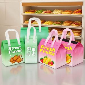 Single Cup Disposable <b>Cooler</b> Bag Non-Woven Aluminum Foil Tote for Hot or Cold Drinks Coffee or Food Delivery Thermal Insulated - Product Image 3