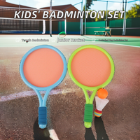 Ensemble de raquettes de badminton pour enfants chauds Jouet de sport primaire à double raquette doux et léger pour les enfants de 3 à 12 ans avec poignée en PU