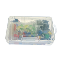 Kit de composants électroniques universels 650 pièces comprenant des résistances LED condensateurs pour le prototypage et les tests