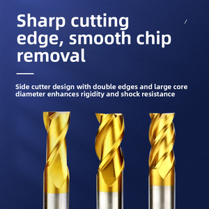 أداة طحن نهايةية عالية الجودة من الكوبالت HSS M35 بـ 2/3/4 شفرات مع طلاء TiAlN للقطع عالي السرعة - Product Image 4