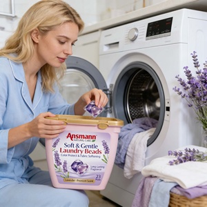 Cápsulas de Detergente para Ropa Ecológicas con Aroma a Lavanda, Protector de Color y Limpieza Profunda para Prendas - Product Image 4
