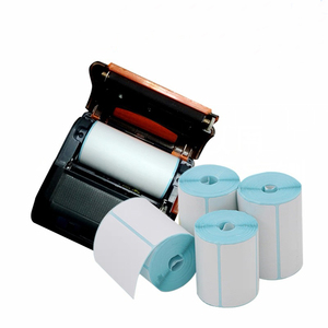 Vente en gros d'étiquettes blanches vierges autocollantes imperméables en papier thermique pour code-barres, rouleaux d'étiquettes pour imprimante portable, 40x30 mm - Product Image 3