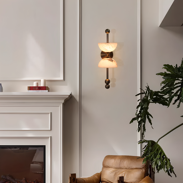 New Product Natural Alabaster Wall Sconce Lamp LED Wall Light for Hotel Dining Bedroom