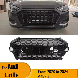 Grille de pare-chocs avant de style RS4 pour <span class=keywords><strong>Audi</strong></span> <span class=keywords><strong>A4</strong></span> S4 B9.5 2020 2021 <span class=keywords><strong>2022</strong></span> 2023 2024, mise à niveau de la grille en nid d'abeille noire brillante pour voiture d'usine <span class=keywords><strong>A4</strong></span> S4 - Product Image 5