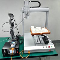 Machine de distribution de colle automatique de haute précision à 5 axes pour résine époxy, silicone liquide, adhésif, motorisée 220V, garantie 1 an