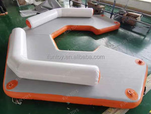 Équipement <span class=keywords><strong>de</strong></span> jeux aquatiques Ponton gonflable Quai pour bateau Bateau à moteur flottant Bateaux à rames Île flottante pour yacht - Product Image 3