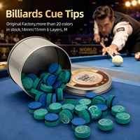 Embouts de queue de billard d'origine, couleurs assorties, 11 mm/14 mm, accessoires de billard, boîte de vente au détail