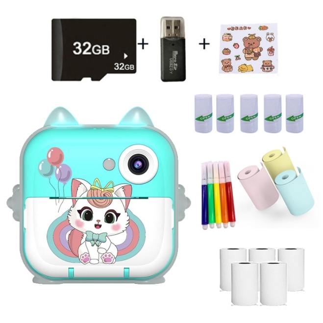 Impresora de cámara instantánea Q6 Rainbow-Combo azul