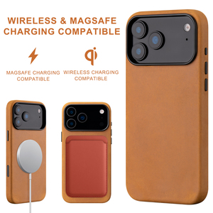 Sang Trọng Da Bò Cover Quay Lại Đa Màu Sắc Chính Hãng Phẳng Hạt Da Trường Hợp Điện Thoại Cho Iphone 17/Không Khí/Pro/Pro Max Cổ Điển Phong Cách - Product Image 5