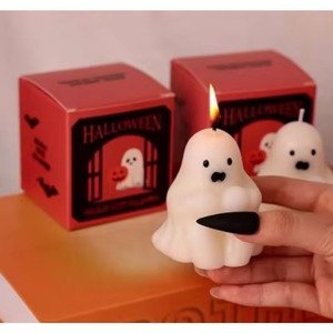 Halloween Home Decor Soy <b>Wax</b> <b>Candle</b> Wholesale Creative Ghost Shape Smokeless Fragrance Gift Box Advanced Atmosphere Aromatherapy - Product Image 5