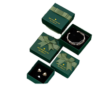 Boîte à bijoux rigide avec nœud papillon Han Feng-Emballage en carton recyclable avec estampage pour collier boucles d'oreilles Bracelet bague cadeaux