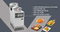 Friteuse à pression commerciale très vendue, avec système de filtration d'huile automatique pour les magasins de poulet frit