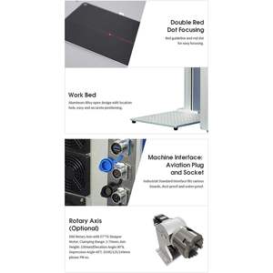 Graveur laser à fibre JPT M7 100W Mopa objectif 300X300mm axe rotatif 80mm classe I 0.39mW machine de marquage laser pour usage domestique - Product Image 3