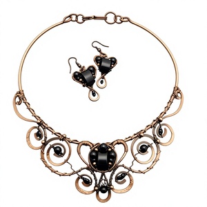 Traditional Copper Necklace with Classic Look Suitable for Festivals Parties and Family Gathering Events - Product Image 1