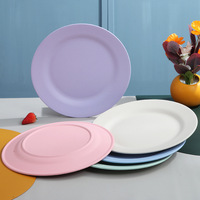 Assiettes de service en paille de blé de 10 pouces, écologiques et incassables, alternative au plastique, pour la restauration et la maison - Vente en gros