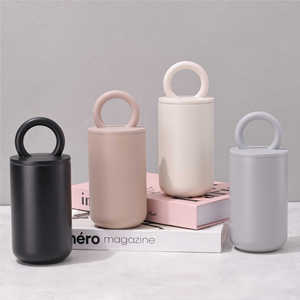 Custom LOGO 500ml Double Walled Stainless Steel Vacuum Insulated <strong>Coffee</strong> <strong>Mug</strong> With Handle Lid - Product Image 2