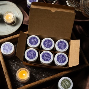 Etiqueta personalizada 15g Mini vela perfumada Juego de regalo Atmósfera festiva Juego de viaje de boda <span class=keywords><strong>Velas</strong></span> de cera de soja perfumadas - Product Image 4