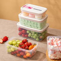 Keukenvoedselveilige PP stapelbare luchtdichte opbergcontainerset met schuifdeksels voor snacks, fruit en voedsel.