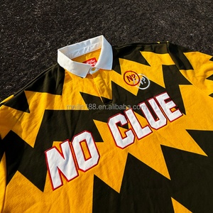 เสื้อโปโลรักบี้แบบสั่งทำพิเศษ ปักลายปะติด ดีไซน์โอเวอร์ไซส์ ผ้าถัก 100% คอตตอน แขนยาว สำหรับผู้ชาย - Product Image 6