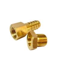 Raccord de tuyau de jardin en laiton avec filetage femelle NPT 1/8 1/4 1/2 3/8, connecteur en cuivre, adaptateur, embout cannelé