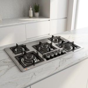 Cuisinière à gaz encastrable en acier inoxydable pour cuisine domestique et commerciale, 5 brûleurs, modèle de table, fabriquée en Chine - Product Image 2