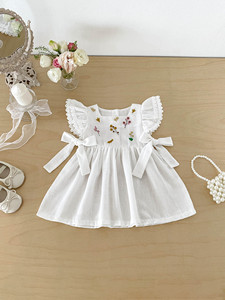 Vestito Estivo 2026 per Bambina, Nuovo Stile con Fiori, Leggero e Traspirante, Maniche a Sbuffo e Stile Principessa - Product Image 5