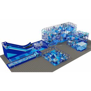 Gioco di alta qualità gioco avventura per bambini parco divertimenti per bambini attrezzature parco giochi al coperto con grandi scivoli - Product Image 1