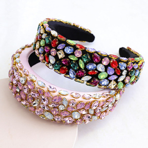 Nouveaux arrivants paillettes bandeau femmes brillantes turquoise feuilles diamant bandeau strass femmes bandeaux cristal bandeaux - Product Image 5
