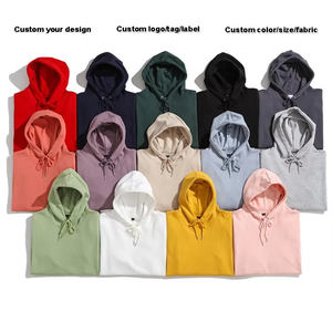 luxury custom Men Hoodies Heavyweight Cotton Blend Hooded Hooded Sweatshirt With Drawstring Desig - Product Image 1