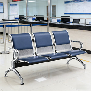 Silla de Espera de 3 Plazas Foshan con Estructura de Acero, Cojín de Espuma y PU para Áreas de Espera Comerciales, Teatros, Oficinas, Ferrocarriles y Aeropuertos - Product Image 1