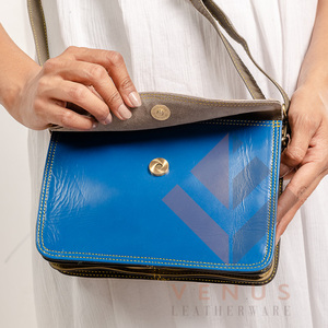 LW Sac à bandoulière en cuir véritable pour femmes avec pompon Lady Sling Bag Sac à bandoulière en cuir à franges pour filles - Product Image 3