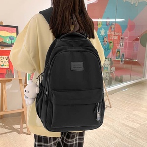 Cute Fruit Snail <b>Black</b> PU <b>Backpack</b> 20-36L Multiple Pockets Zipper Closure Unisex Daypack Softback Design <b>Waterproof</b> - Product Image 4