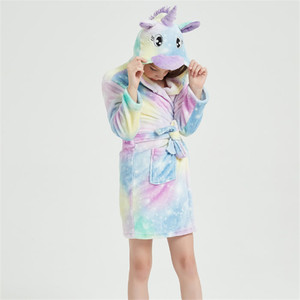 Peignoir de haute qualité <span class=keywords><strong>pas</strong></span> <span class=keywords><strong>cher</strong></span>, longue robe de nuit, robe de chambre, <span class=keywords><strong>pyjama</strong></span> en flanelle de coton pour filles, robes de <span class=keywords><strong>licorne</strong></span> - Product Image 2