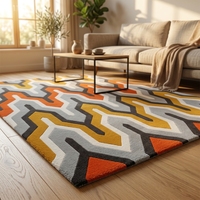 Tapis en laine tufté à la main de haute qualité, tapis de salon, tapis de chambre à coucher