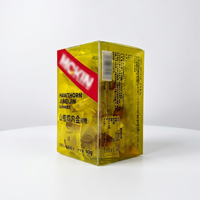 Boîte en plastique PET transparente personnalisée pour l'emballage de bonbons gélifiés, boîte pliable transparente, impression personnalisée pour les compléments alimentaires et les bonbons