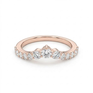 Bague Couronne Pavée de Diamants - Or 9k, 14k, 18k - Product Image 5