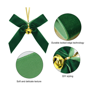 <span class=keywords><strong>Ruban</strong></span> de Noël en velours <span class=keywords><strong>rouge</strong></span> de haute qualité à prix d'usine personnalisé imprimé en taffetas tissé Polyester rayé Logo pour feuille de vêtements - Product Image 2