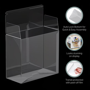 Protector Transparente de PET Suave de 0.5mm, Caja de Acetato PET con Cierre Automático en la Parte Inferior - Product Image 1