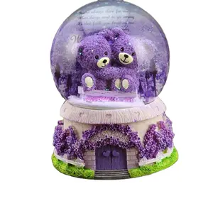 Tourist Souvenir Decoration teddy bear Snowball Water Ball Custom Giant Photo Snow Globe