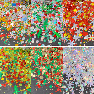 Fábrica al por mayor a granel Biodegradable <span class=keywords><strong>Chucky</strong></span> Glitter <span class=keywords><strong>Navidad</strong></span> copos de nieve Chunky Glitter para decoración de uñas artesanías de vacaciones - Product Image 5